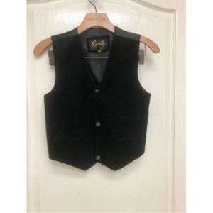 Scully Womens Leather Suede 3 Button Vest Size XL